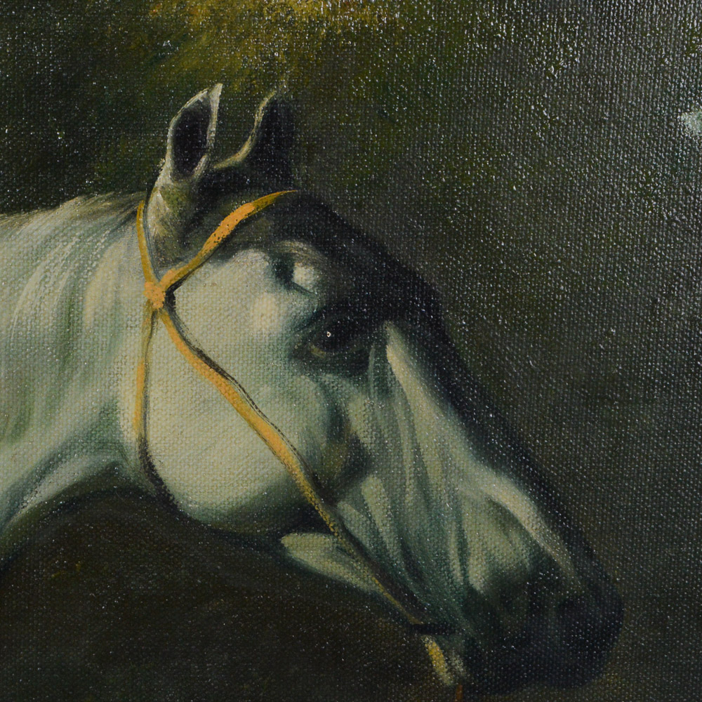 Copy Painting in Oil on Canvas After George Stubbs' "Gimcrack"