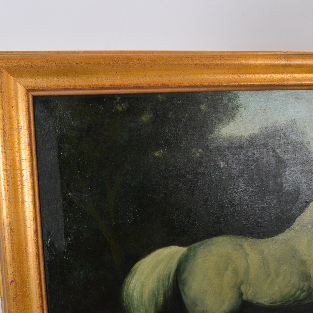 Copy Painting in Oil on Canvas After George Stubbs' "Gimcrack"