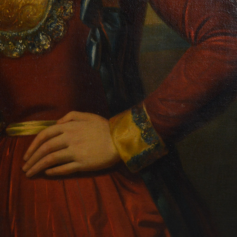 Antique Oil Painting on Canvas of a Turkish Woman