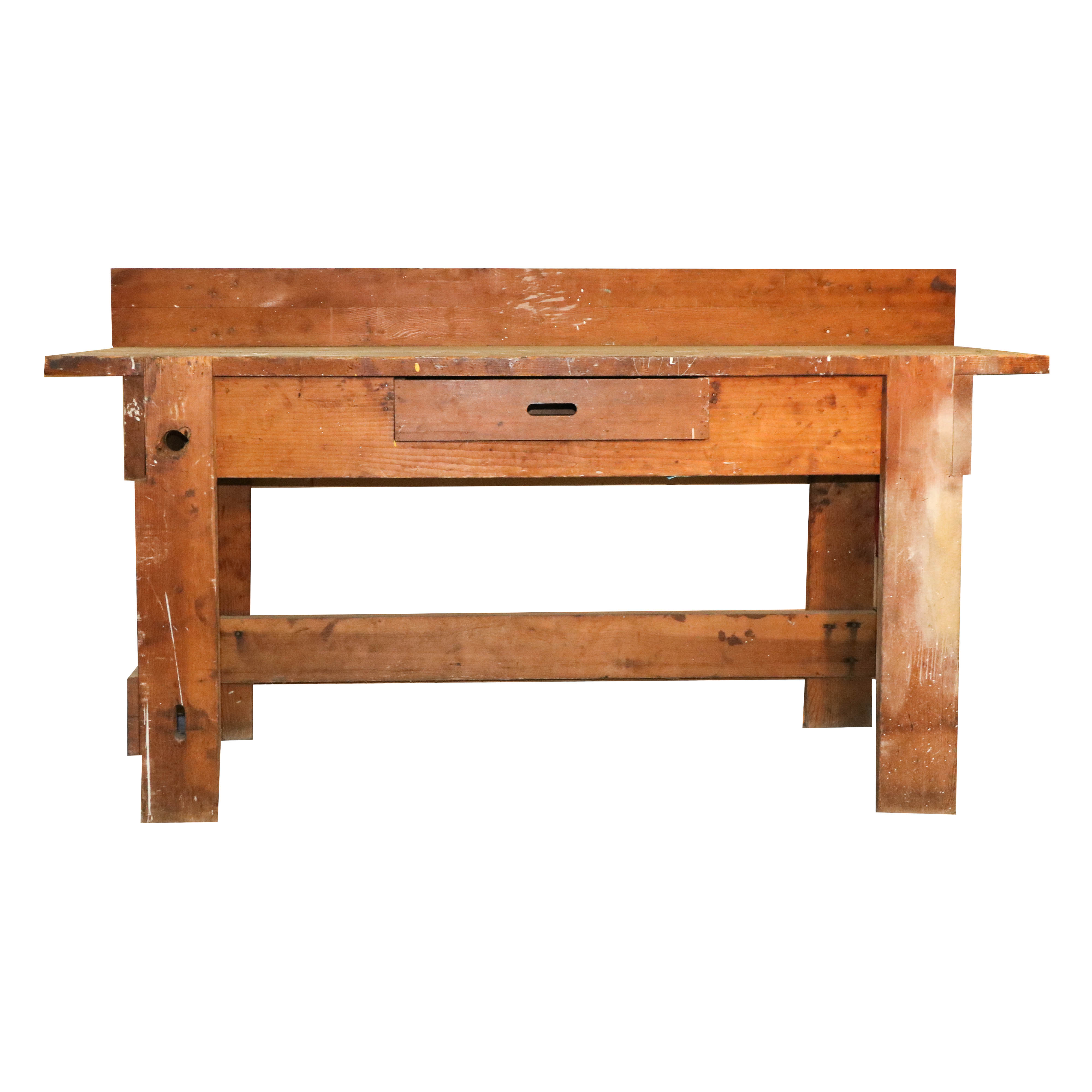 Vintage Pine Shop Work Table