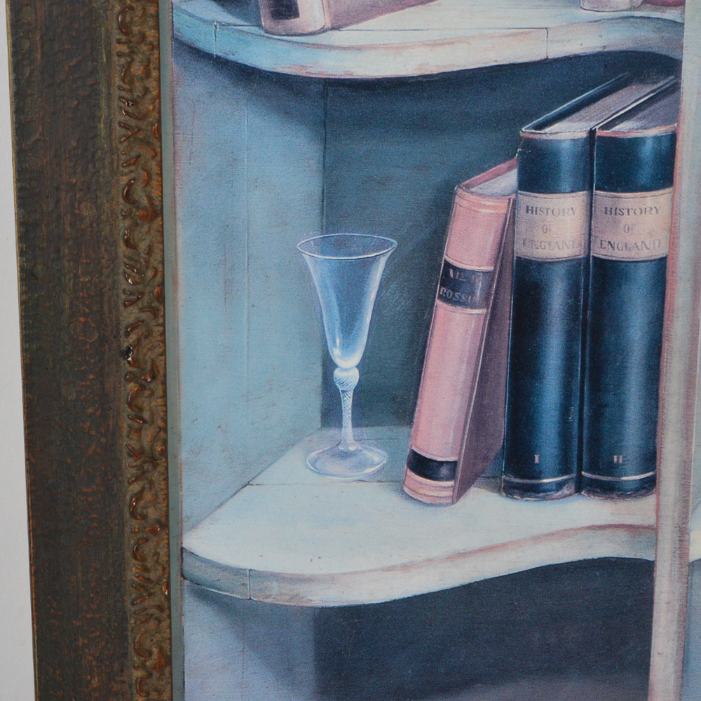 Framed Giclee of Cupboard with Dishes