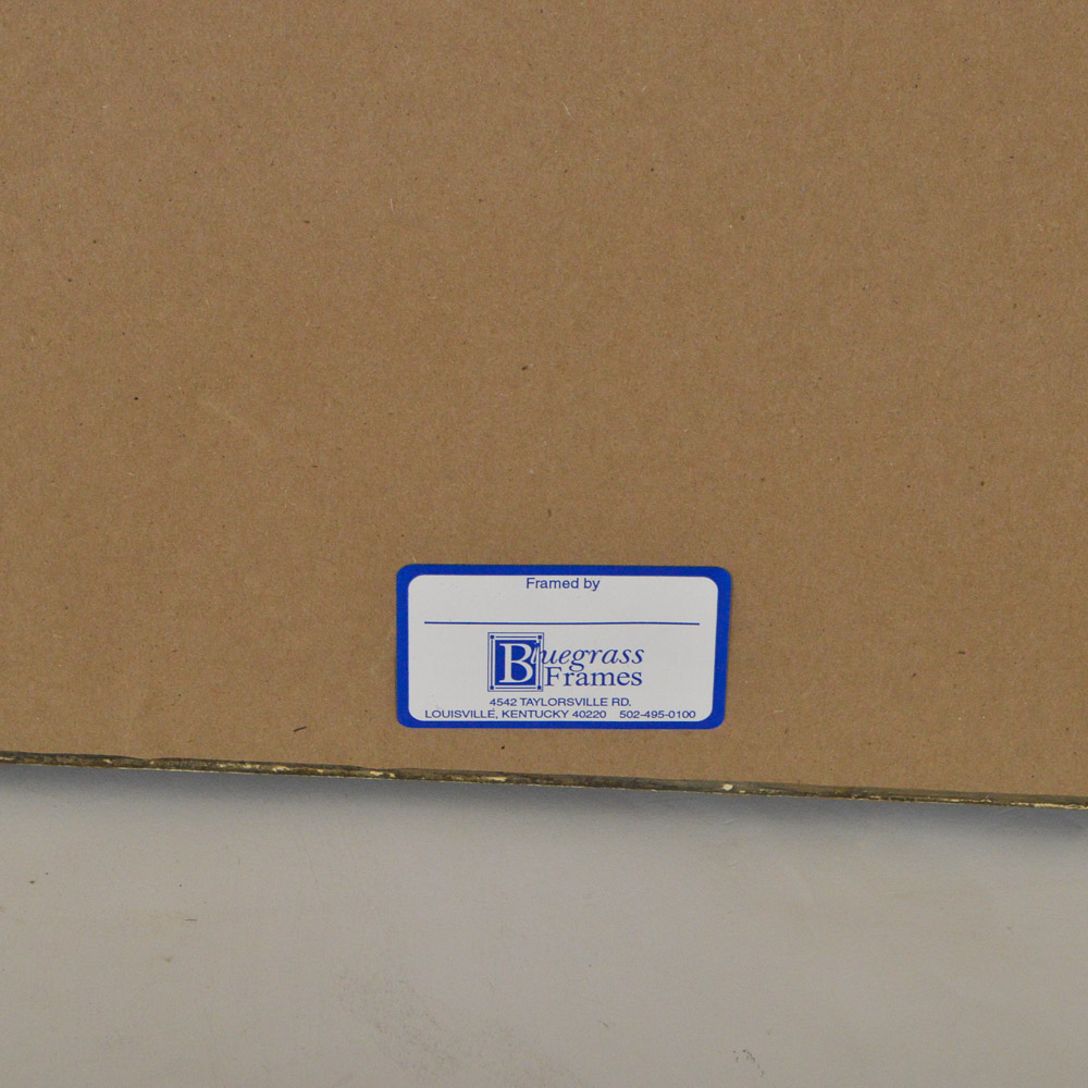 Framed Giclee of Cupboard with Dishes