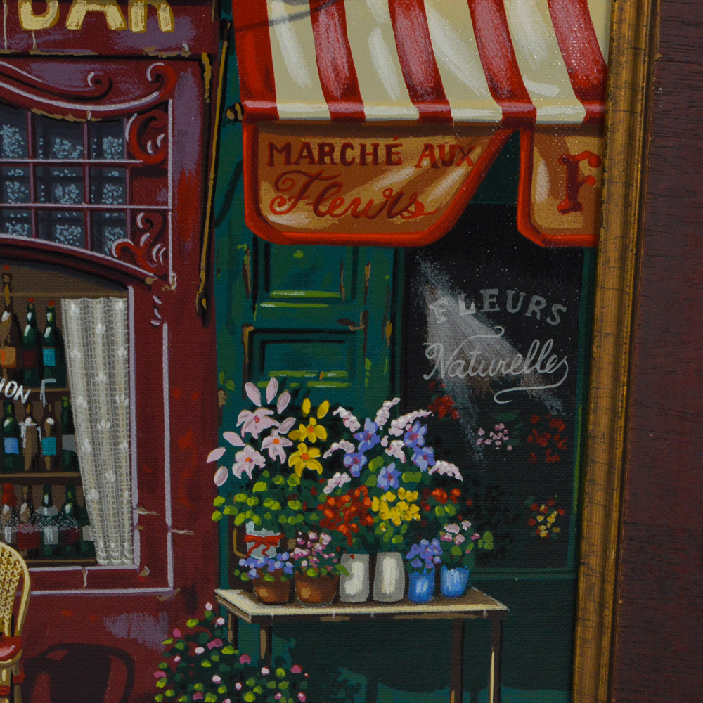 Liudmila Kondakova Serigraph on Canvas "Les Rives de Notre Dame"