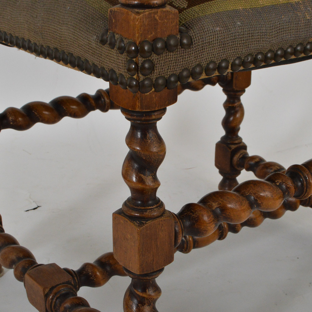 Antique Renaissance Revival Walnut Arm Chair, c. 1890