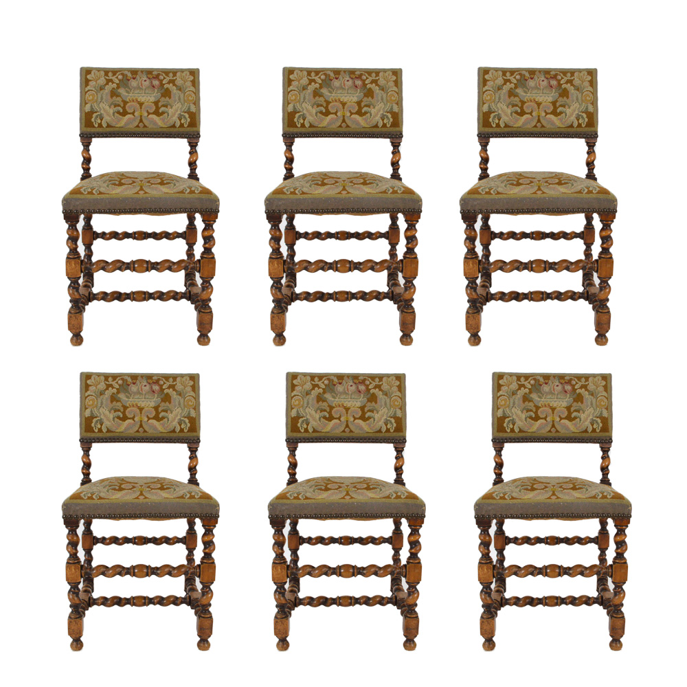 Set of Antique Renaissance Revival Style Dining Chairs, c. 1890