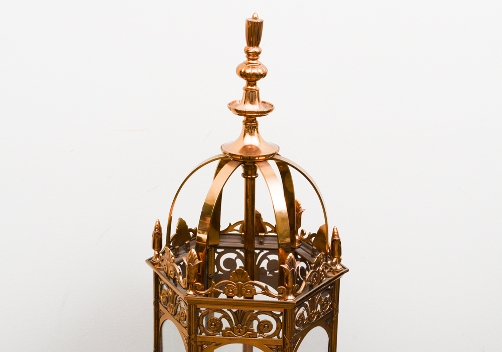 Over-sized Coppertone Footed Lantern