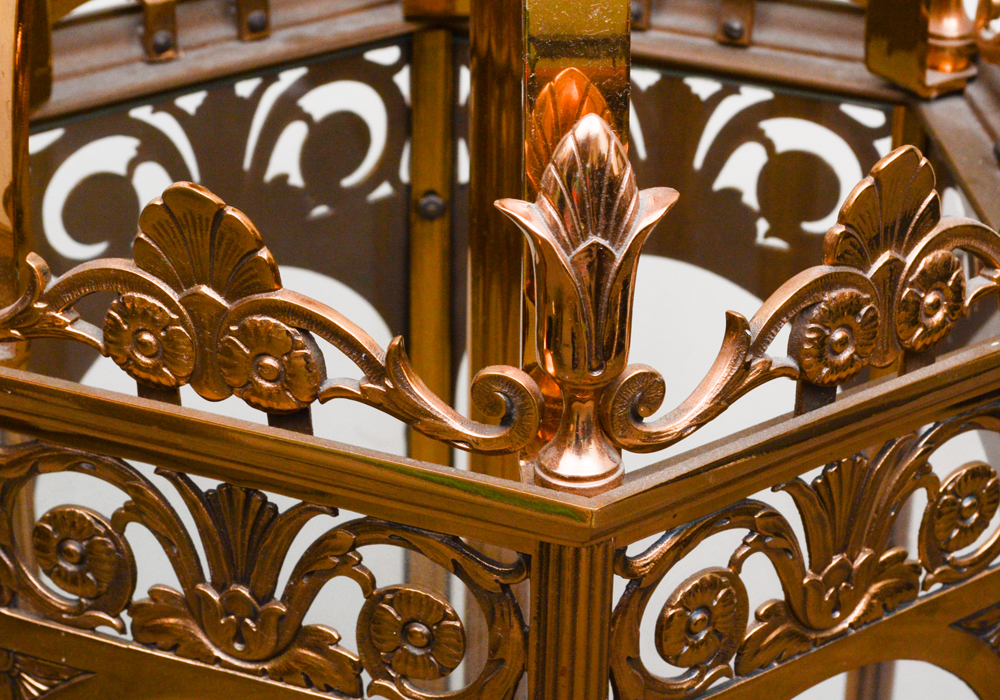 Over-sized Coppertone Footed Lantern