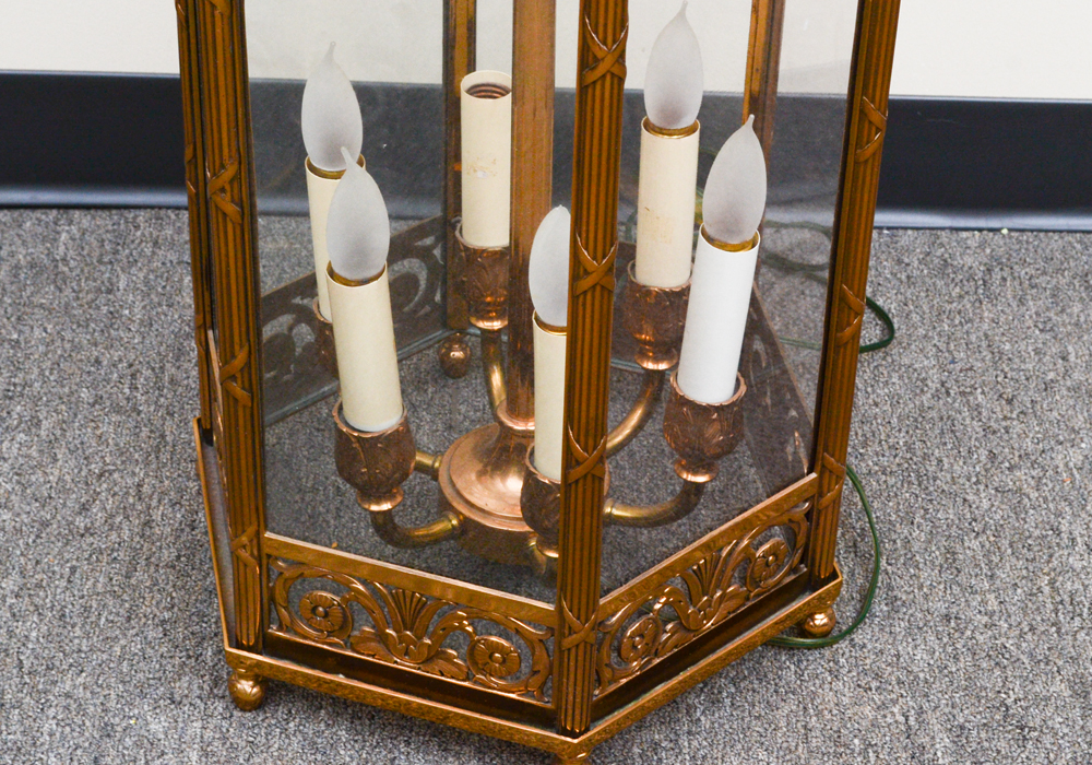 Over-sized Coppertone Footed Lantern