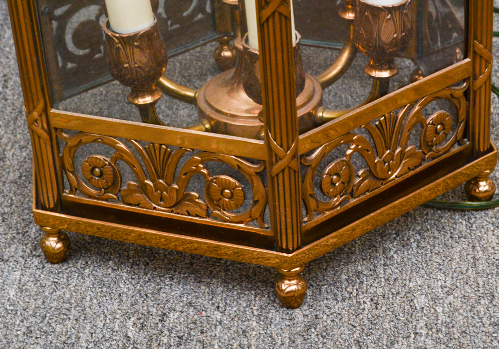 Over-sized Coppertone Footed Lantern