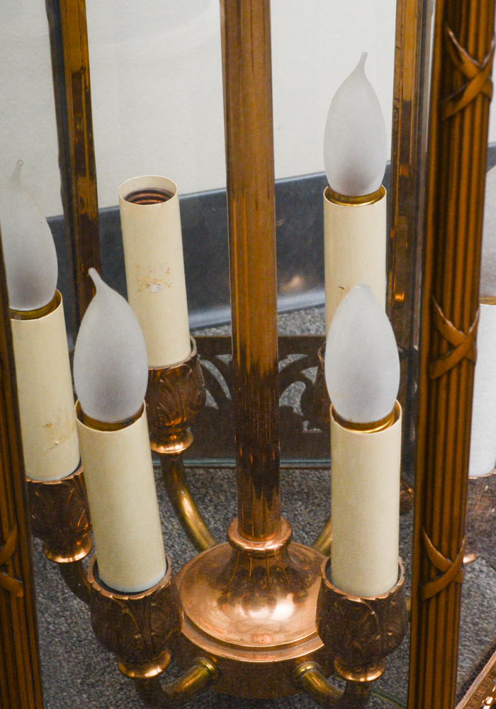 Over-sized Coppertone Footed Lantern