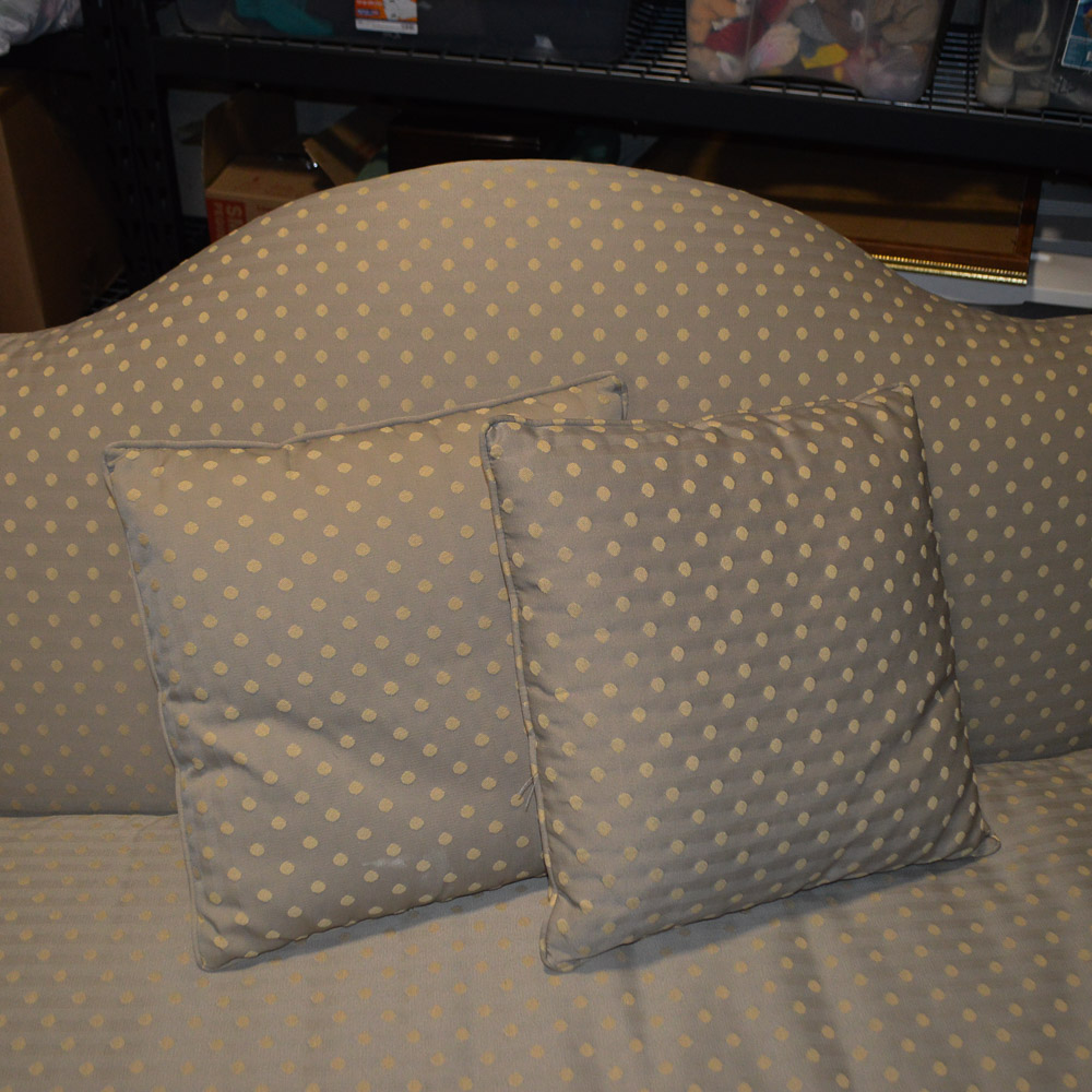 Upholstered Camel Back Sofa by Donghia