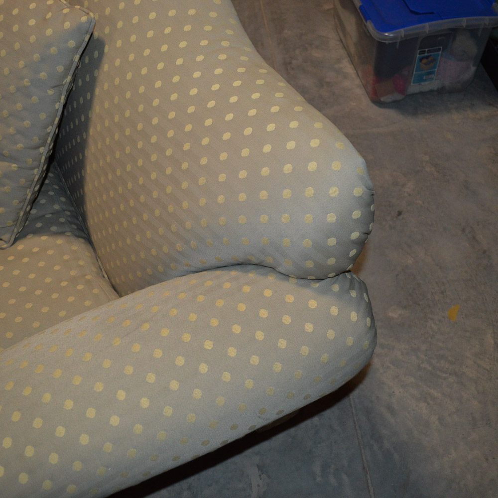 Upholstered Camel Back Sofa by Donghia