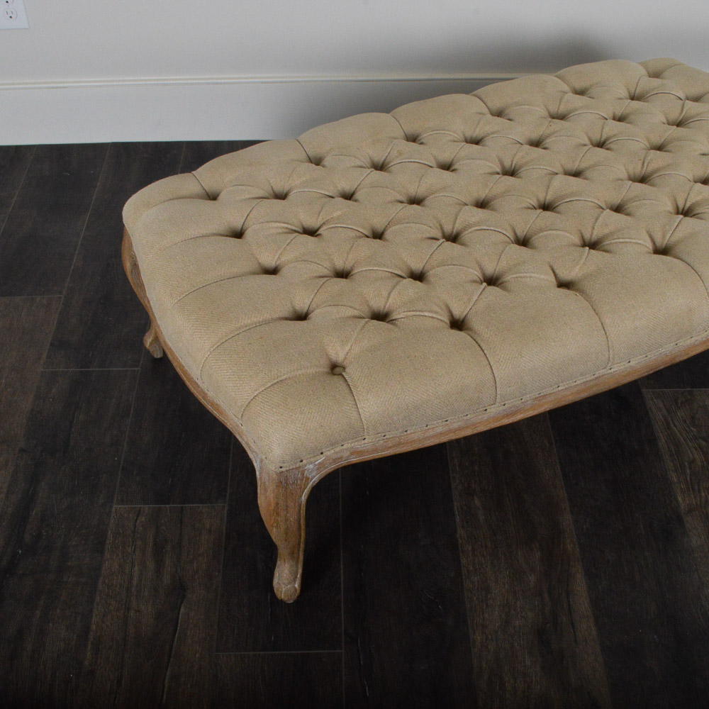 Louis XV Style Button-Tufted Bench