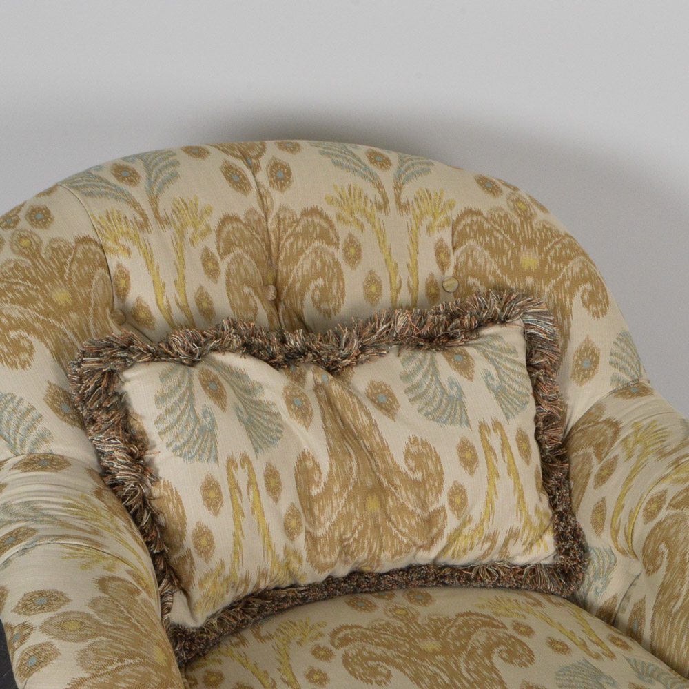 Barrel Style Chair with Ottoman by Lee