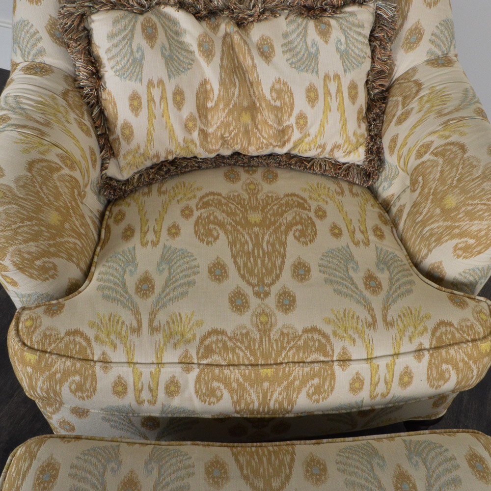 Barrel Style Chair with Ottoman by Lee