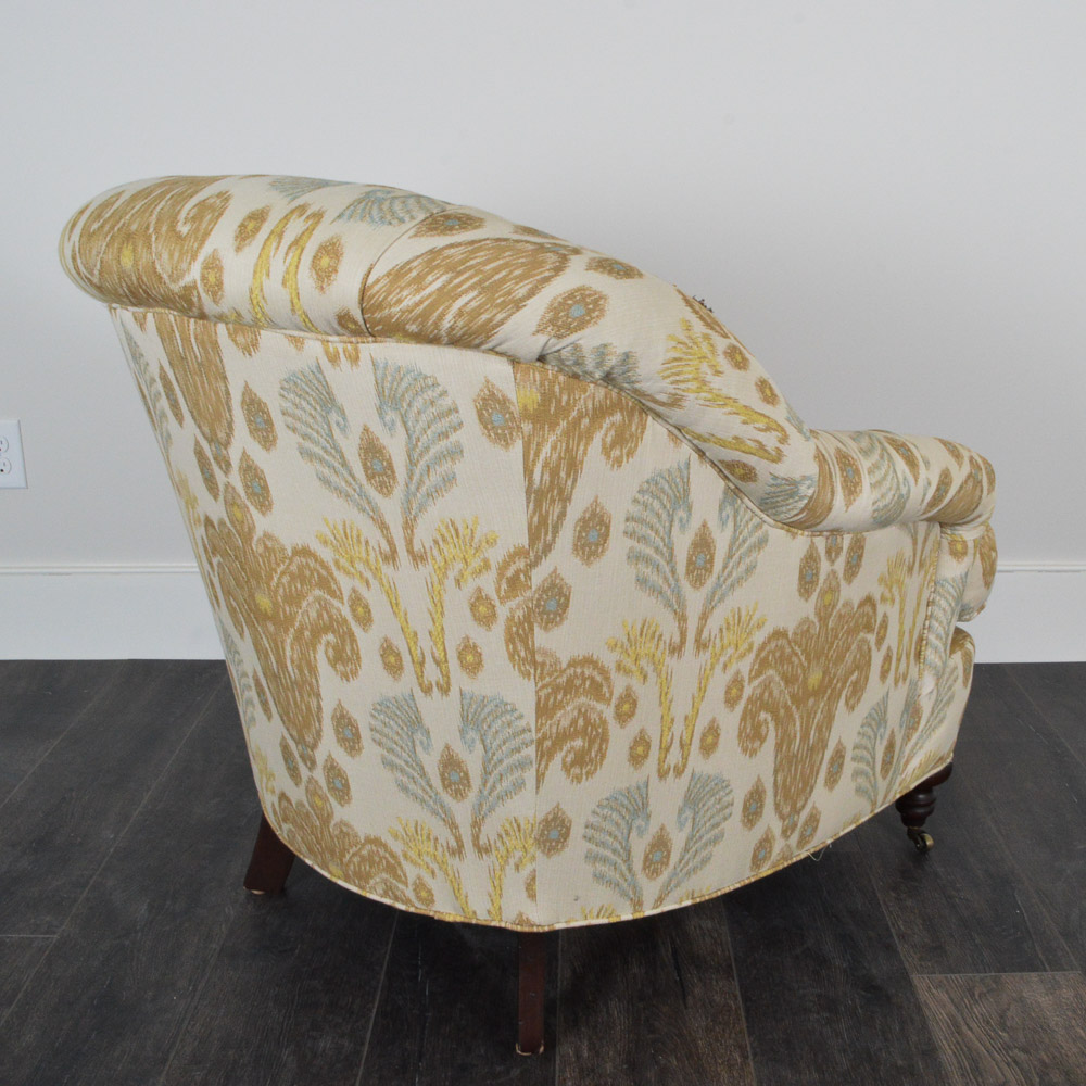 Barrel Style Chair with Ottoman by Lee