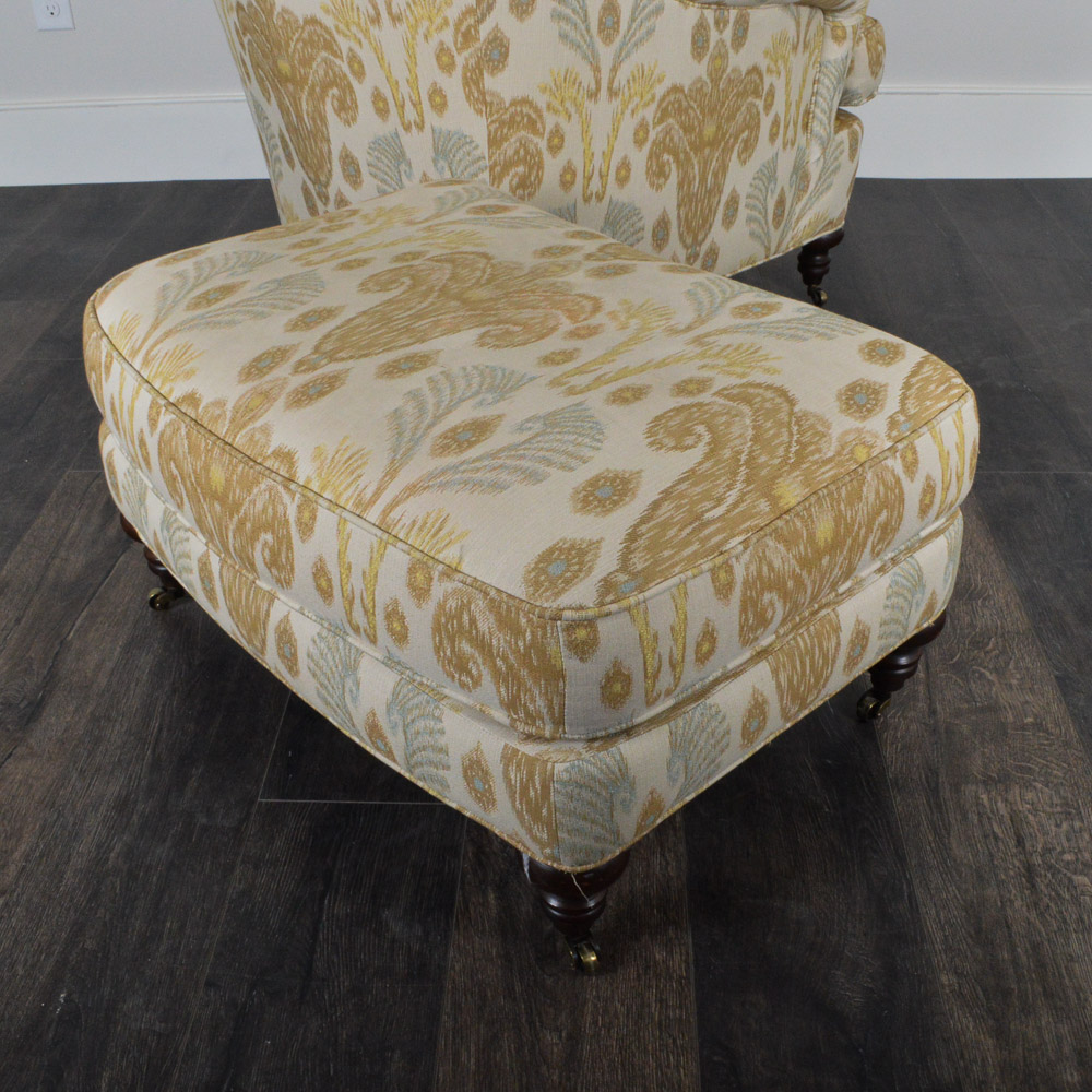 Barrel Style Chair with Ottoman by Lee