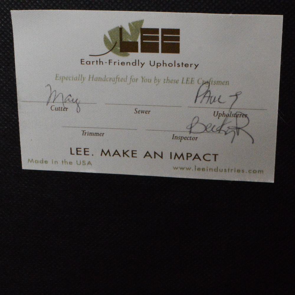 Barrel Style Chair with Ottoman by Lee