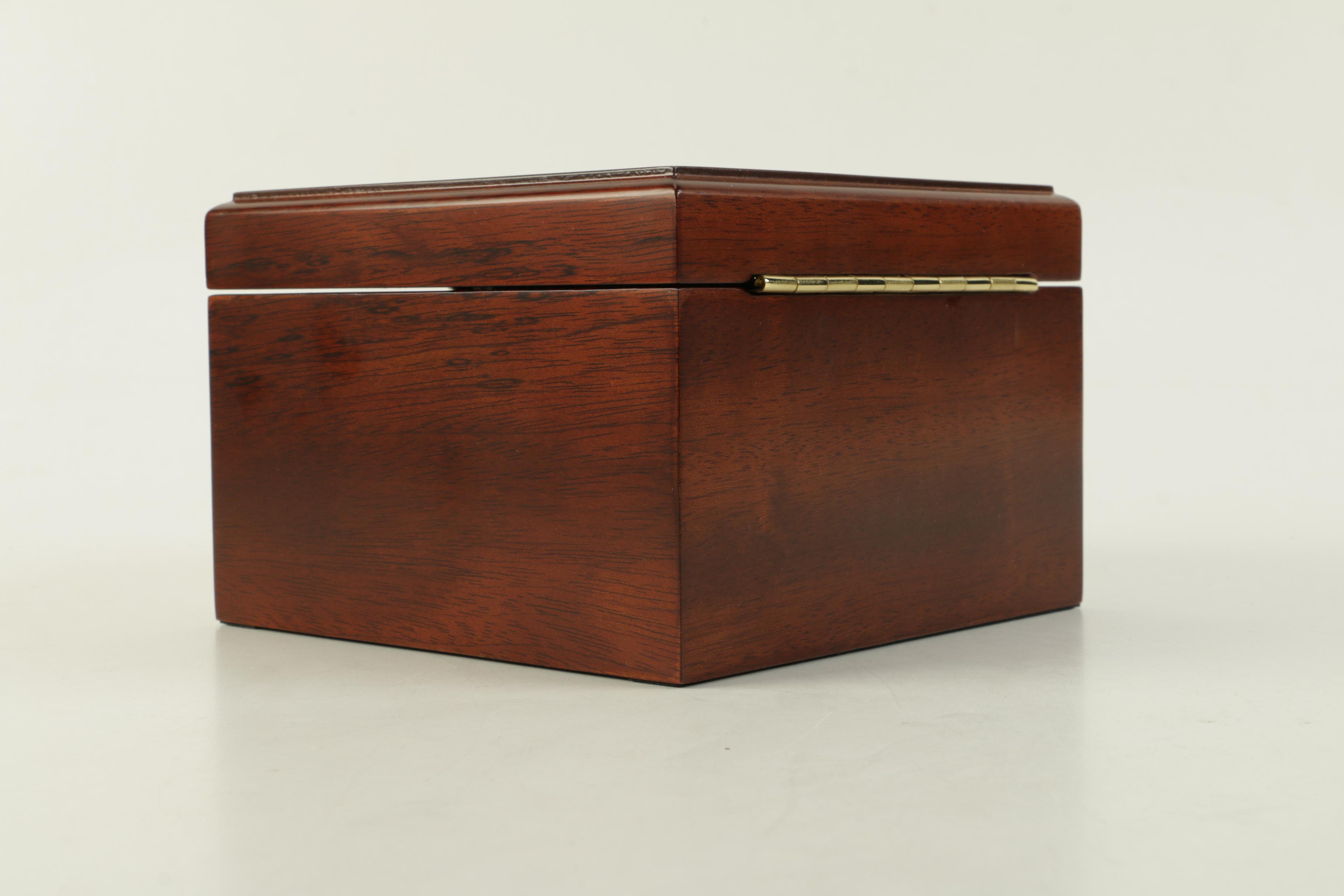 Brass Chelsea Clock in Wood Presentation Box