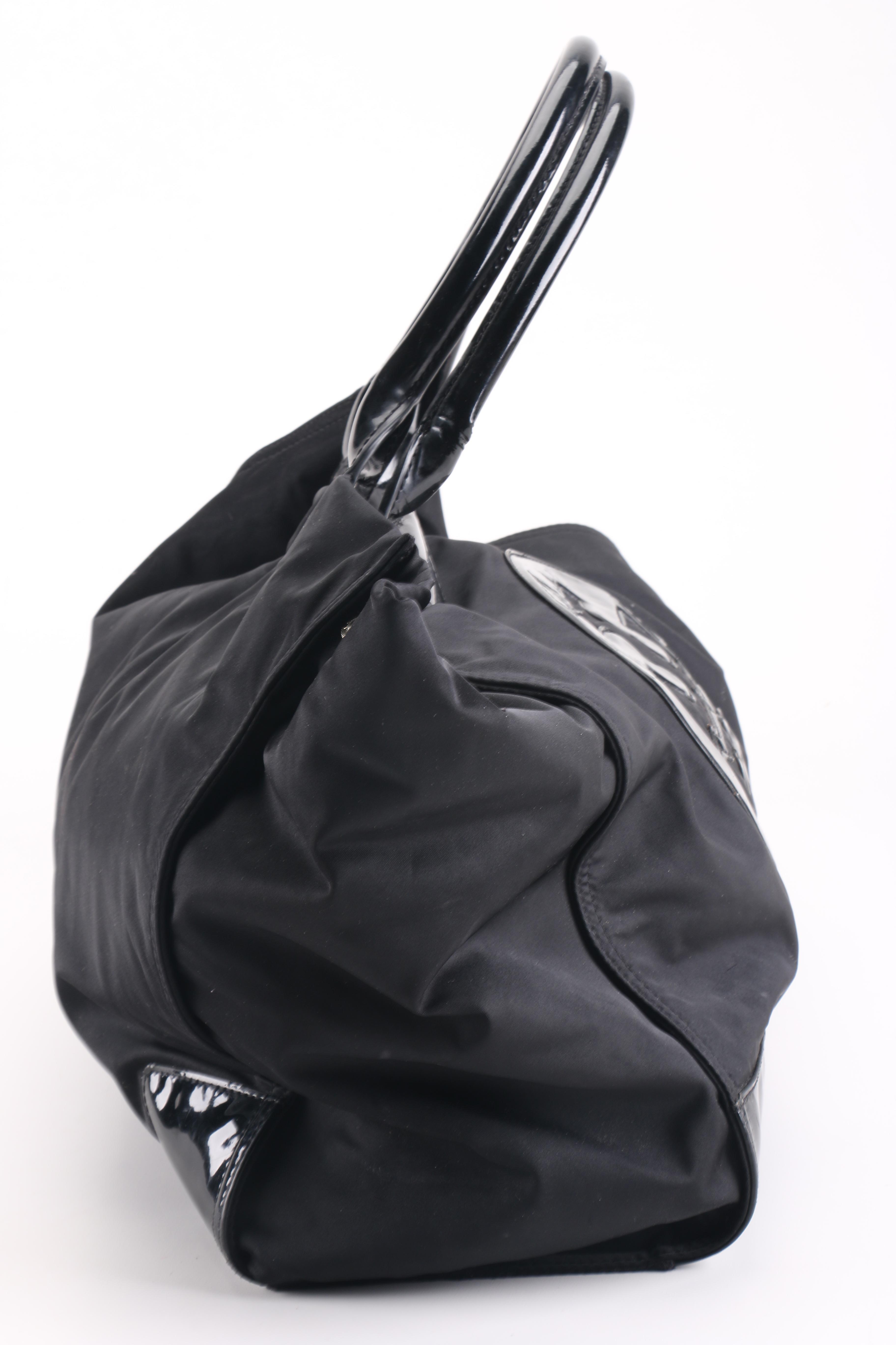 Tory Burch Large Ella Black Nylon Tote