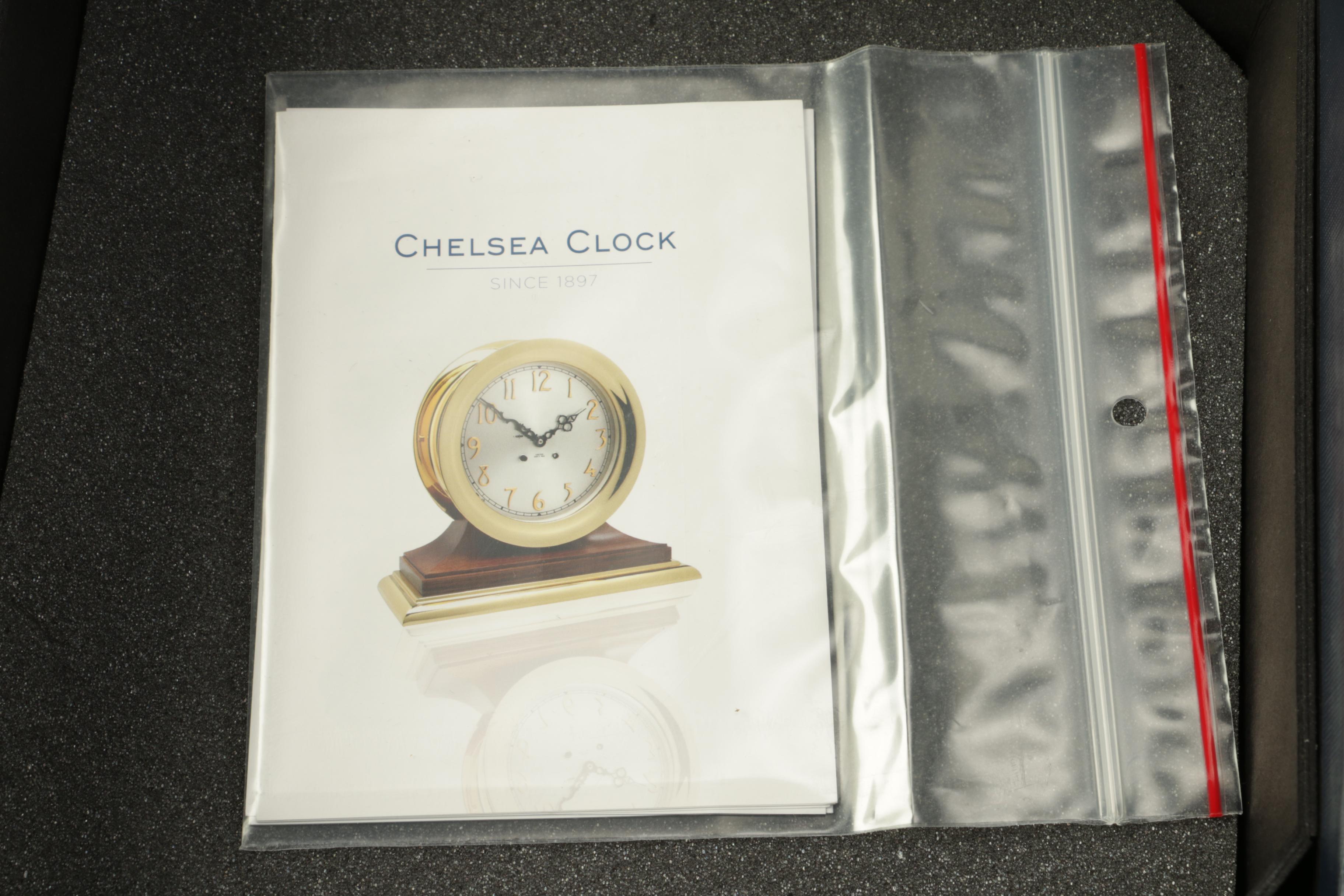 Brass Chelsea Clock in Wood Presentation Box