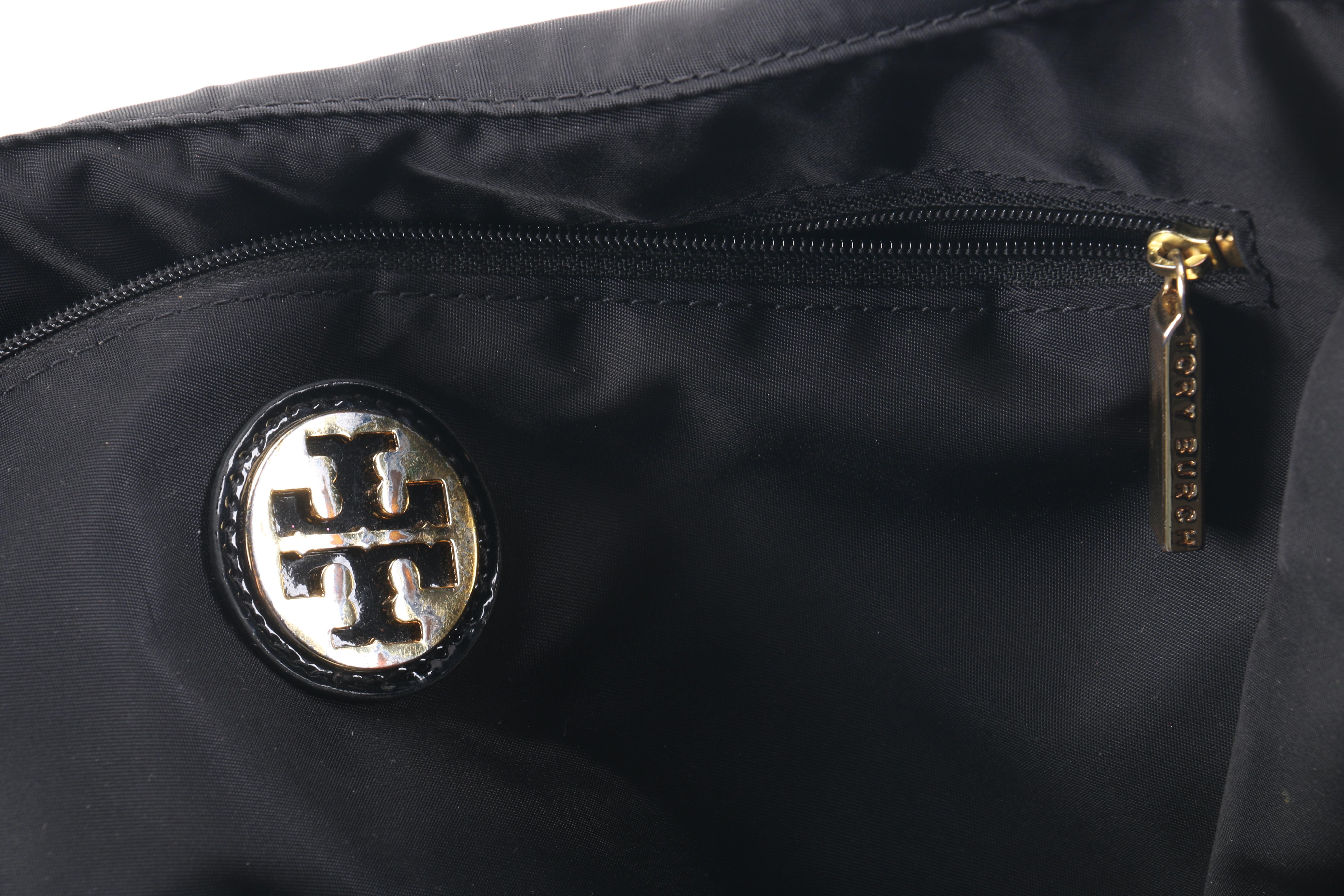 Tory Burch Large Ella Black Nylon Tote