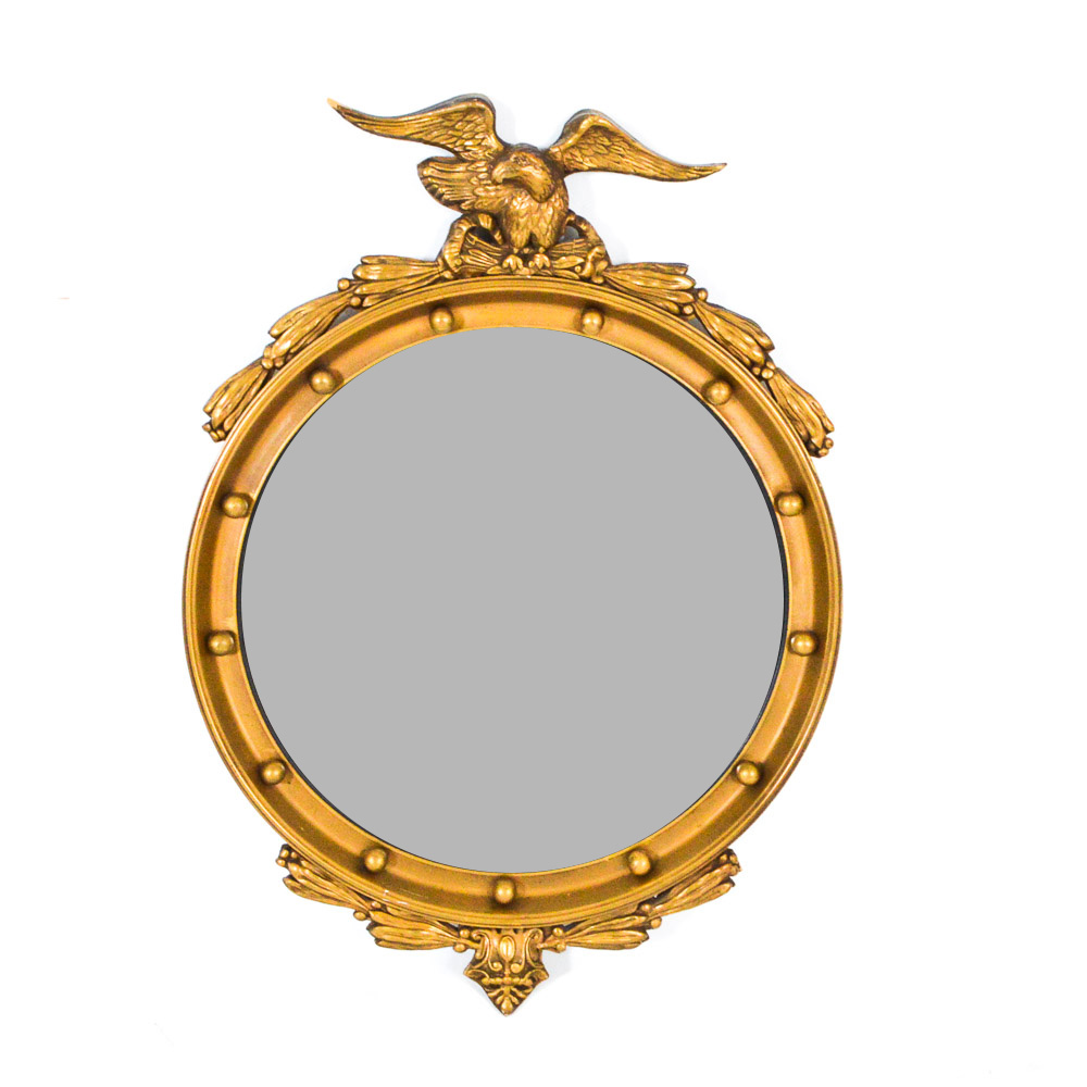 Federal Style Round Wall Mirror