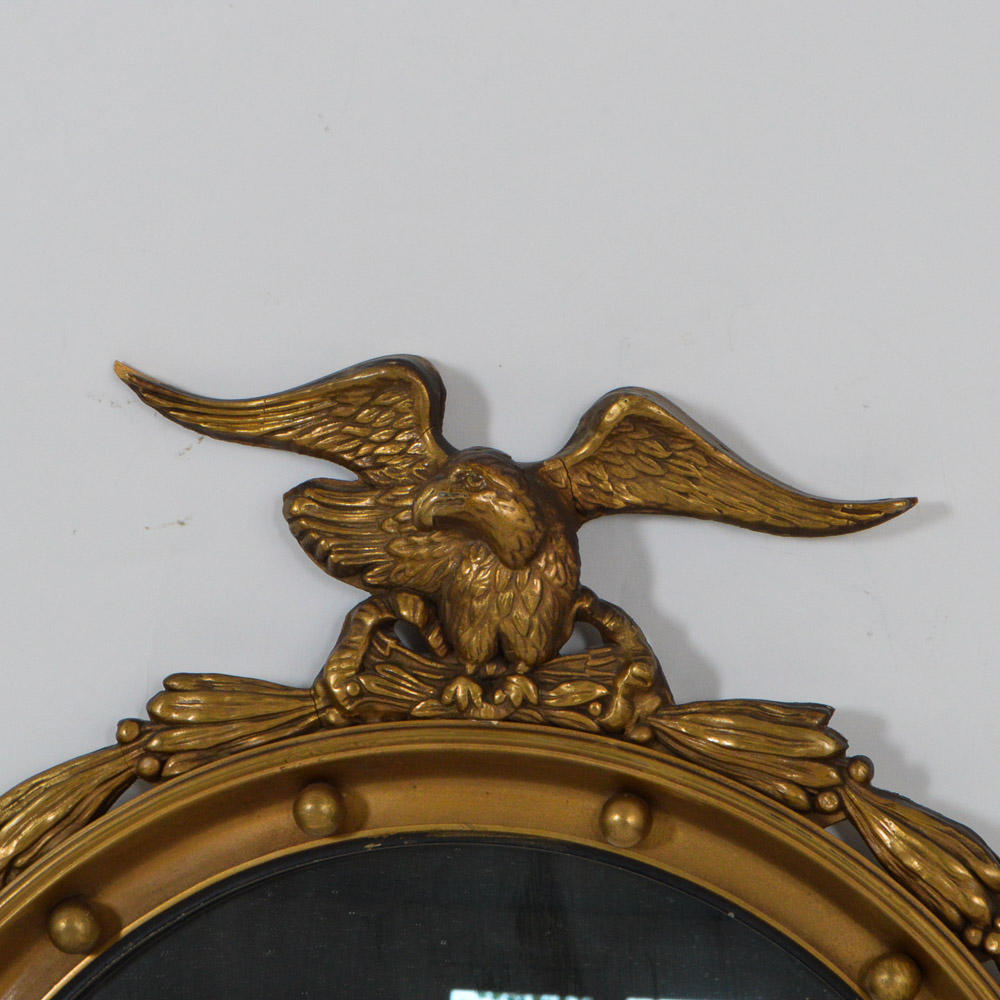 Federal Style Round Wall Mirror