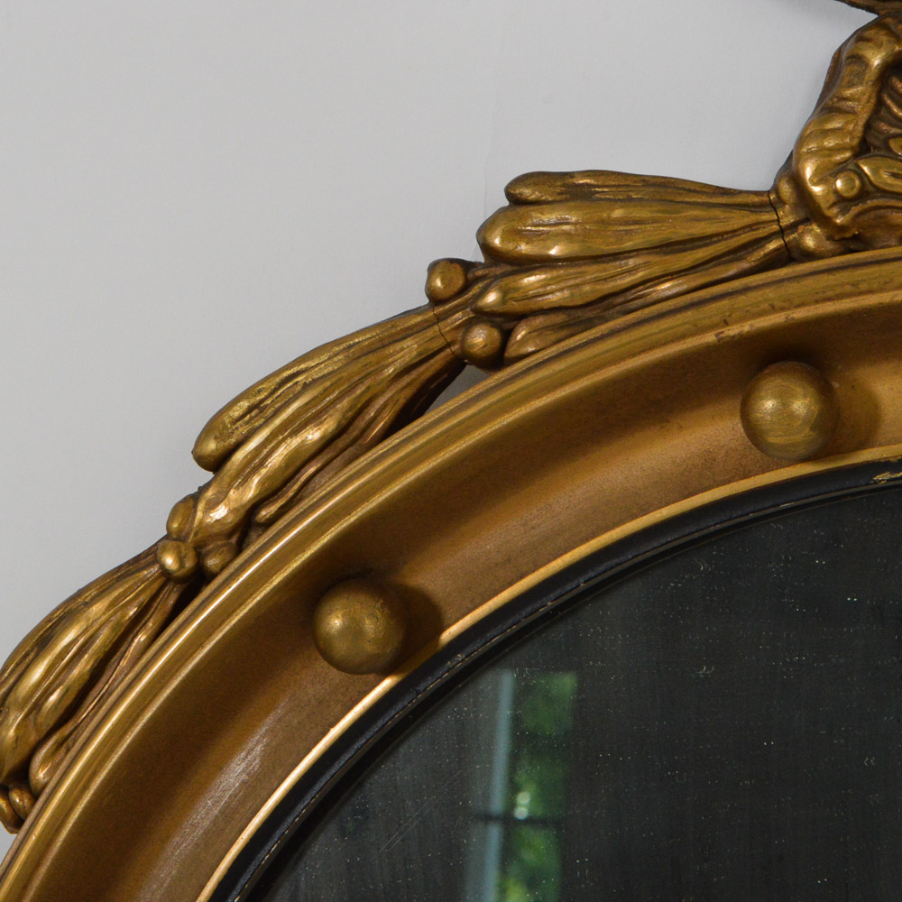 Federal Style Round Wall Mirror