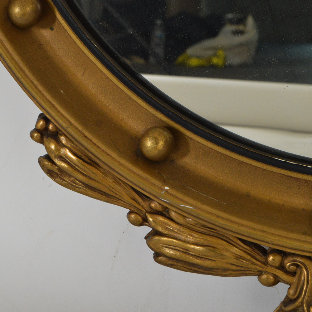 Federal Style Round Wall Mirror