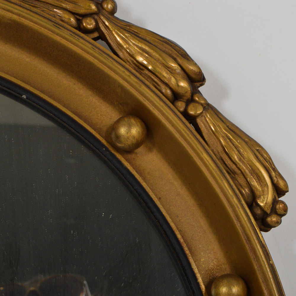 Federal Style Round Wall Mirror