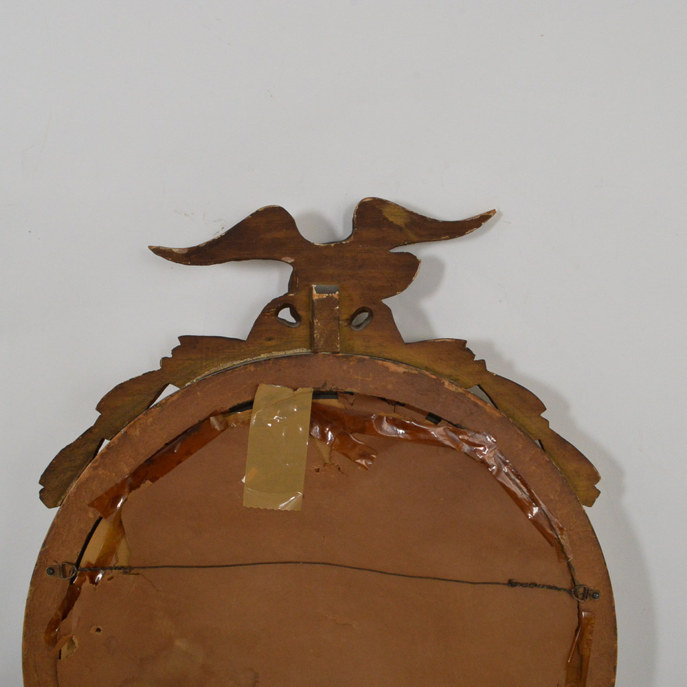 Federal Style Round Wall Mirror