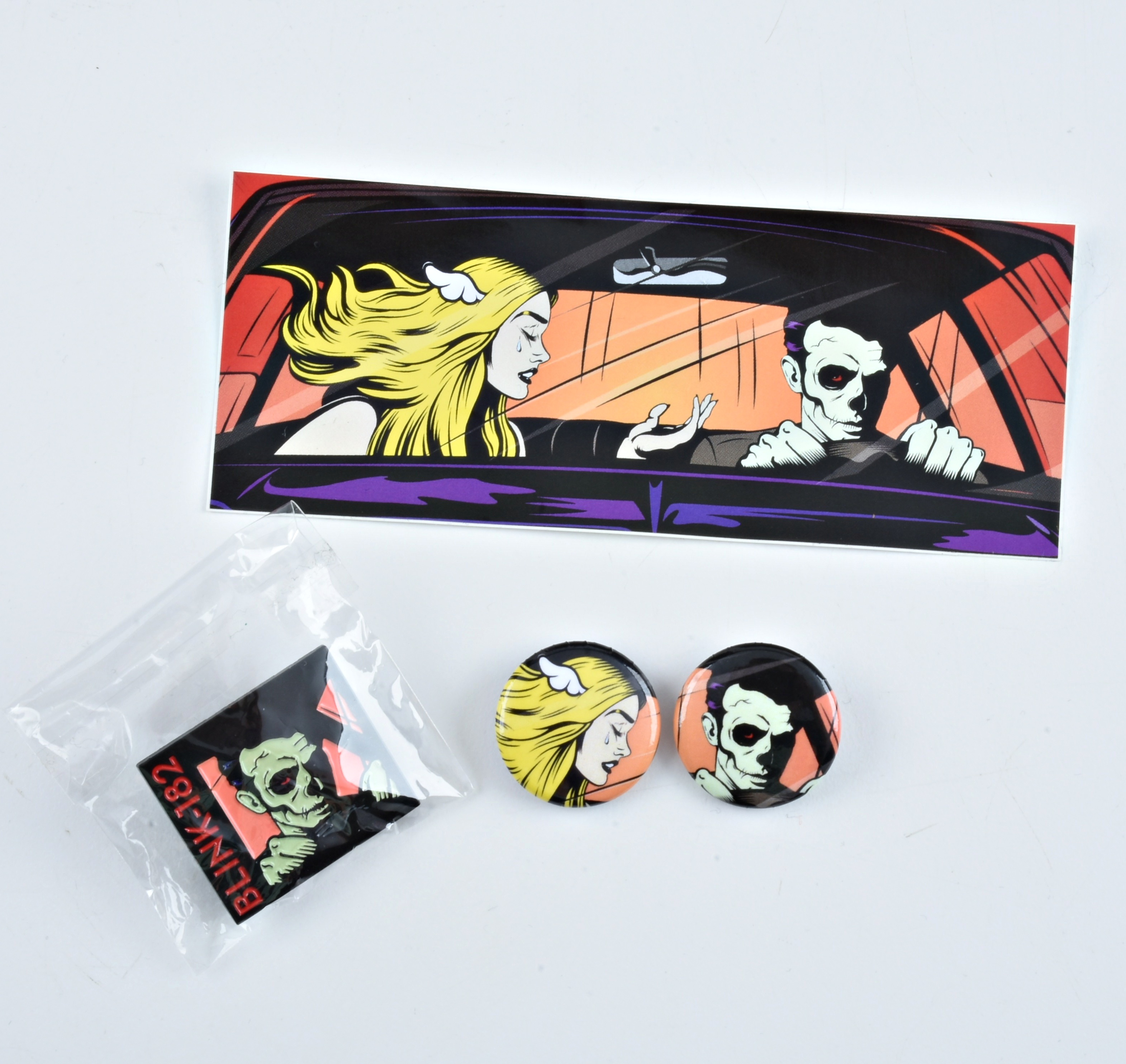 Autographed blink-182 Album, Hoodie, Buttons and Wristband