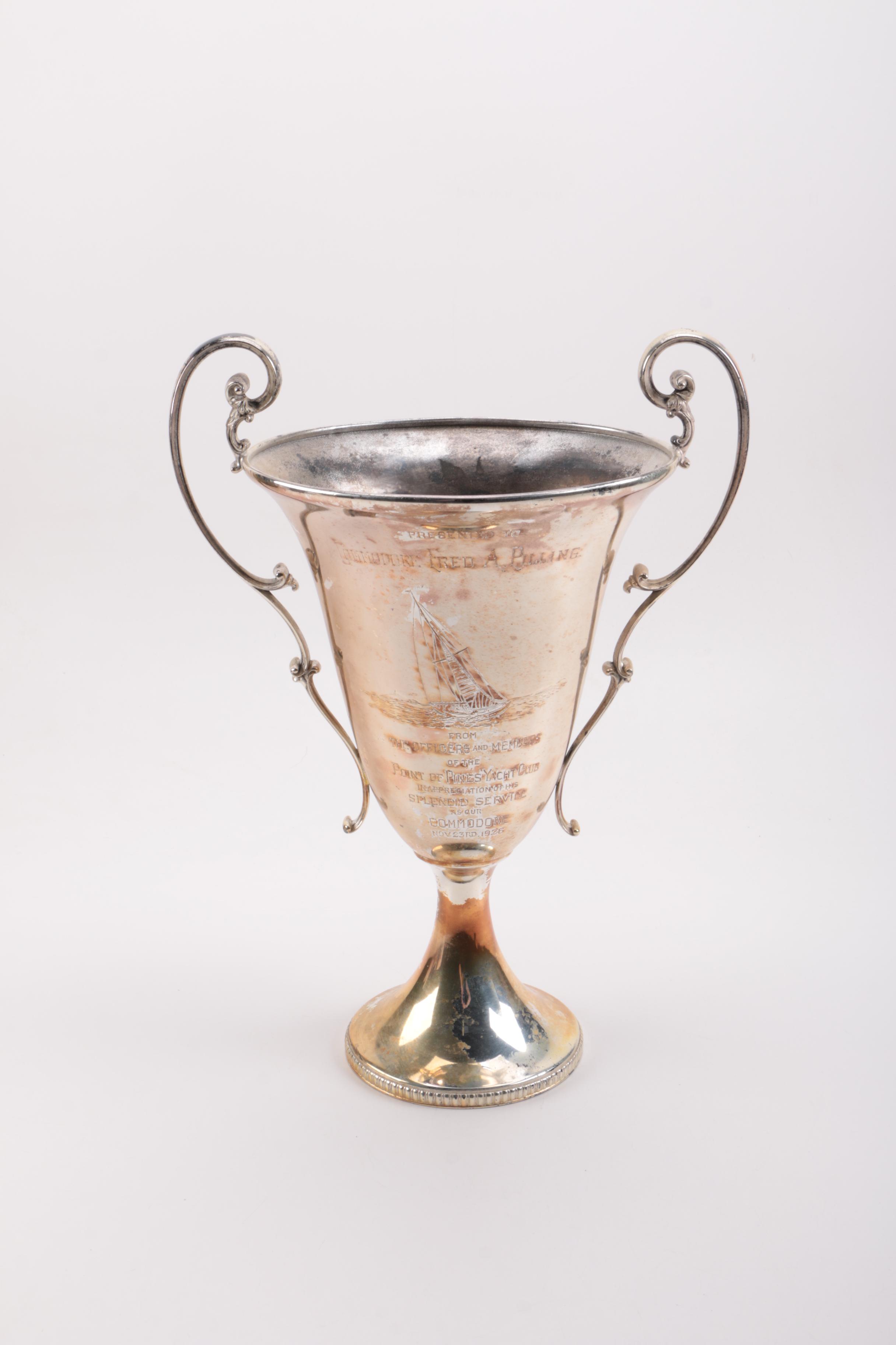 Circa 1926 Meriden B. Company Silver Plate Trophy Cup