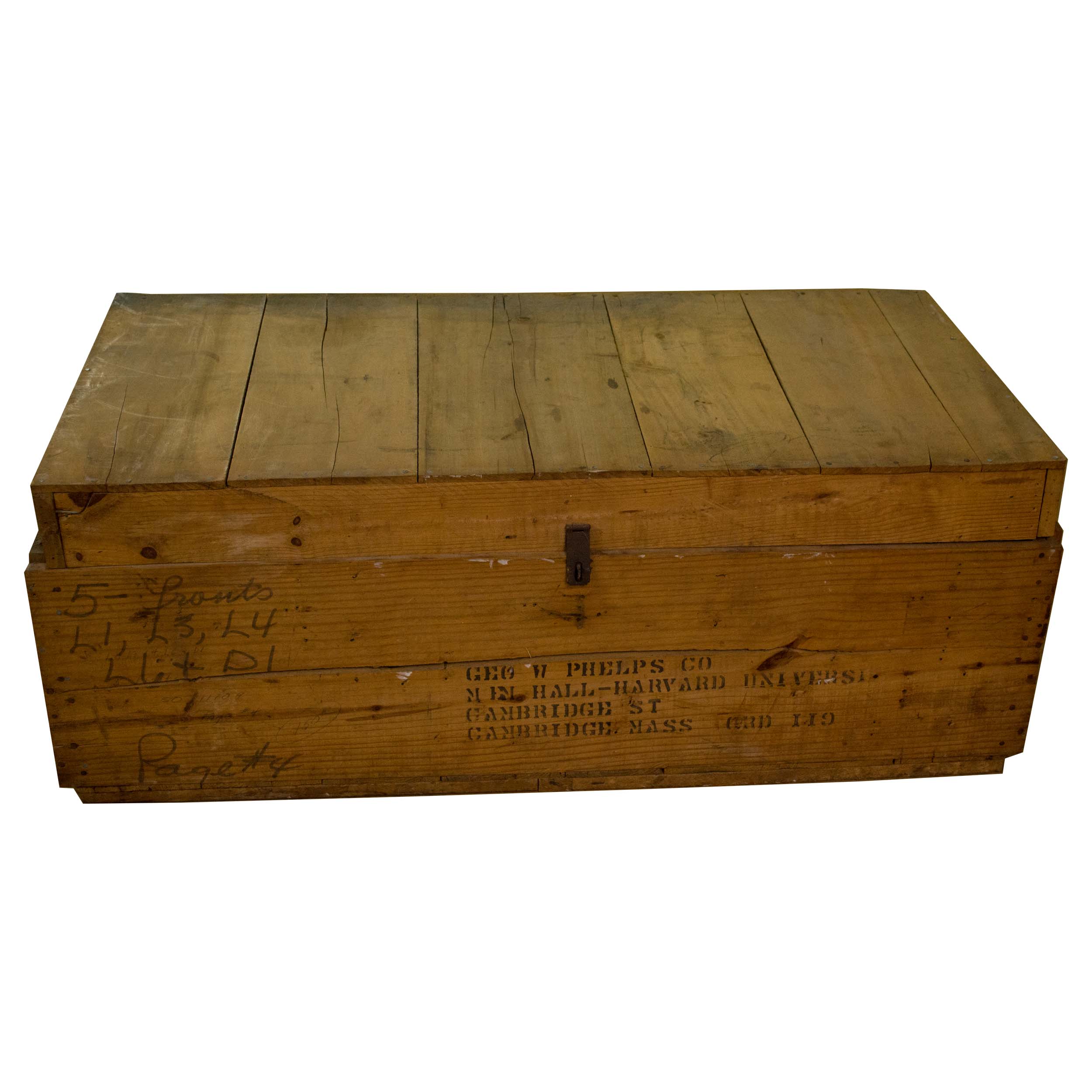 Phelps Co. Stenciled Pine Crate or Trunk