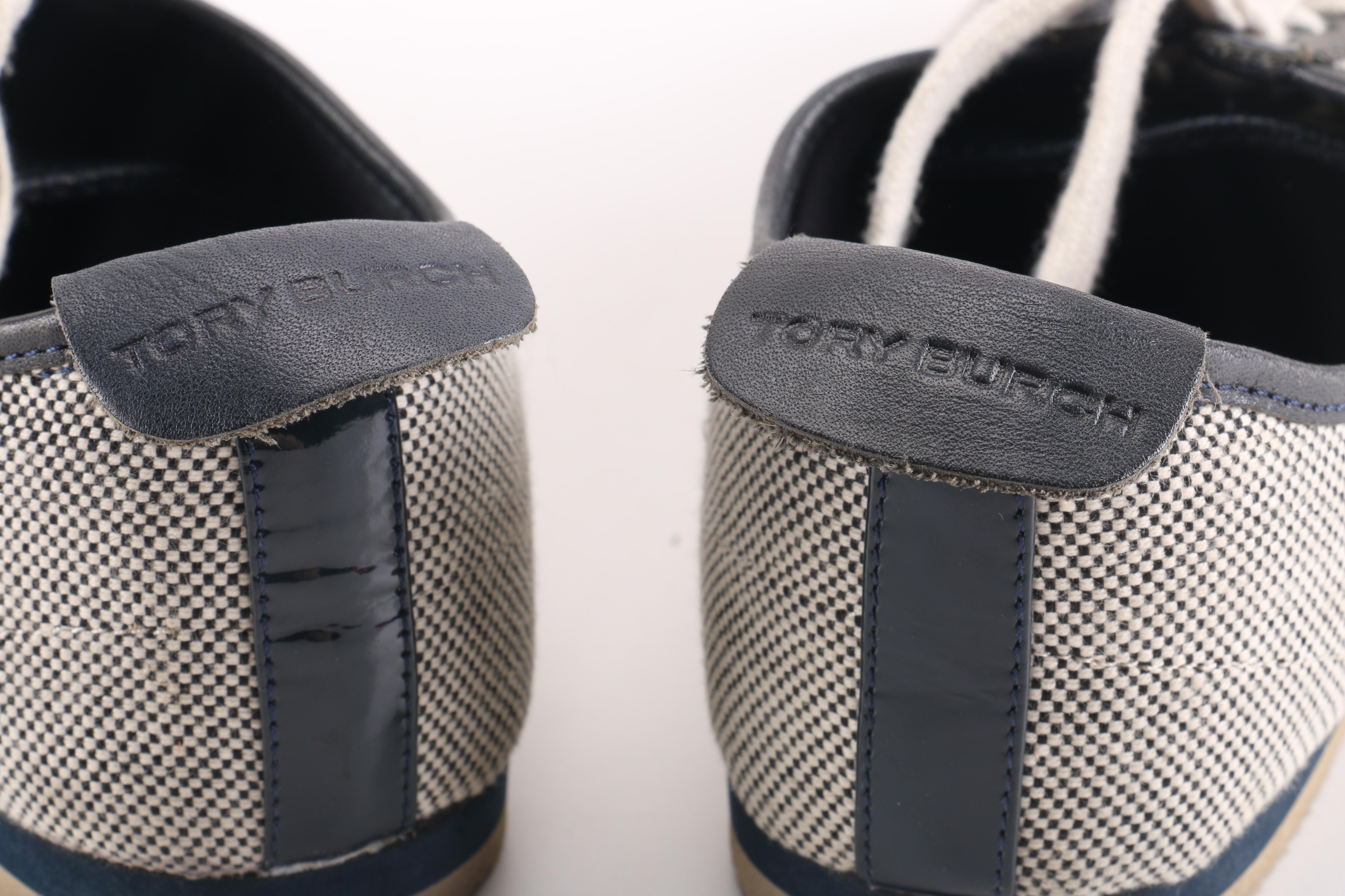 Tory Burch Checkered Pattern Shoes