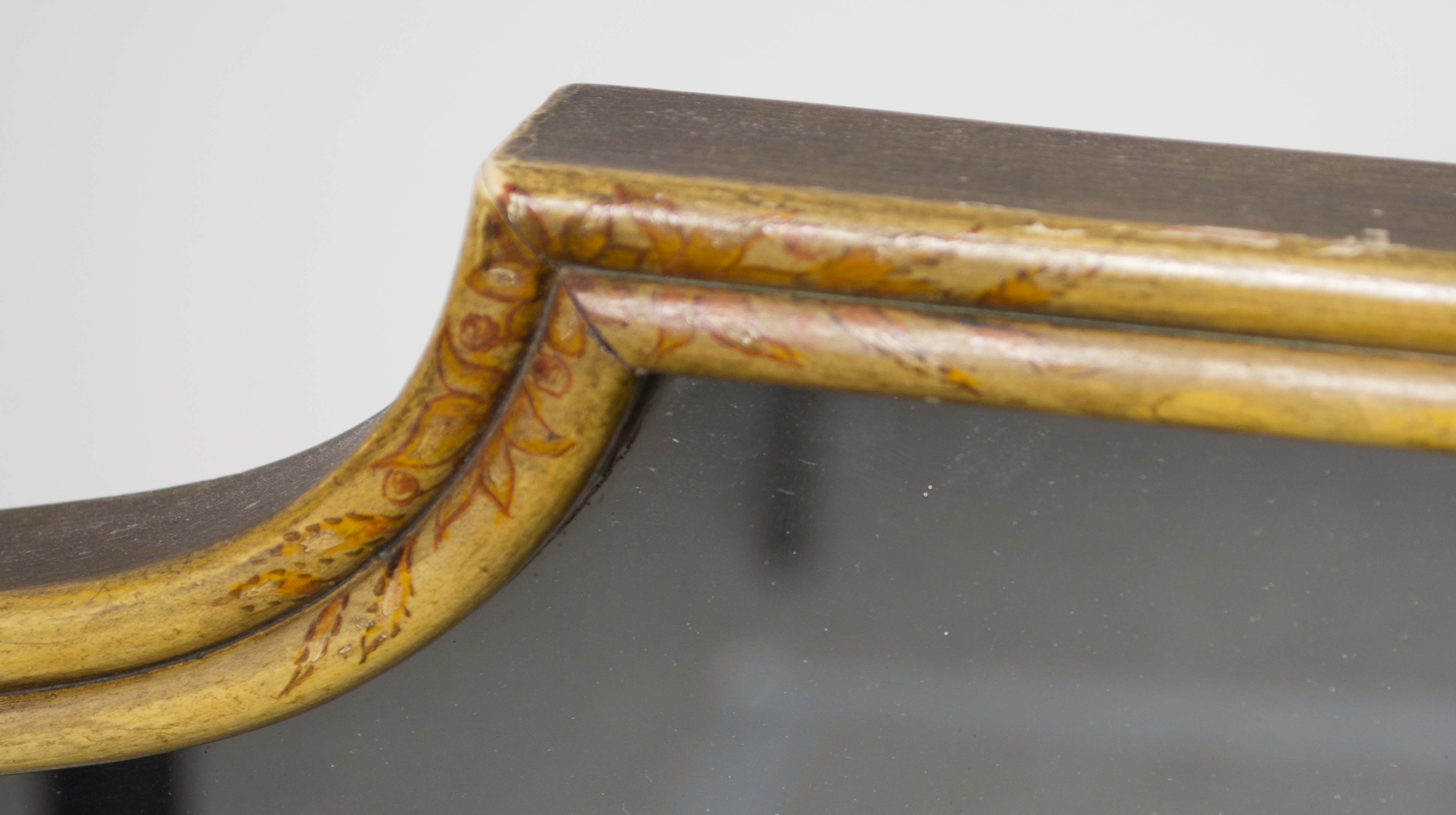 Vintage Painted Three-Panel Vanity Mirror