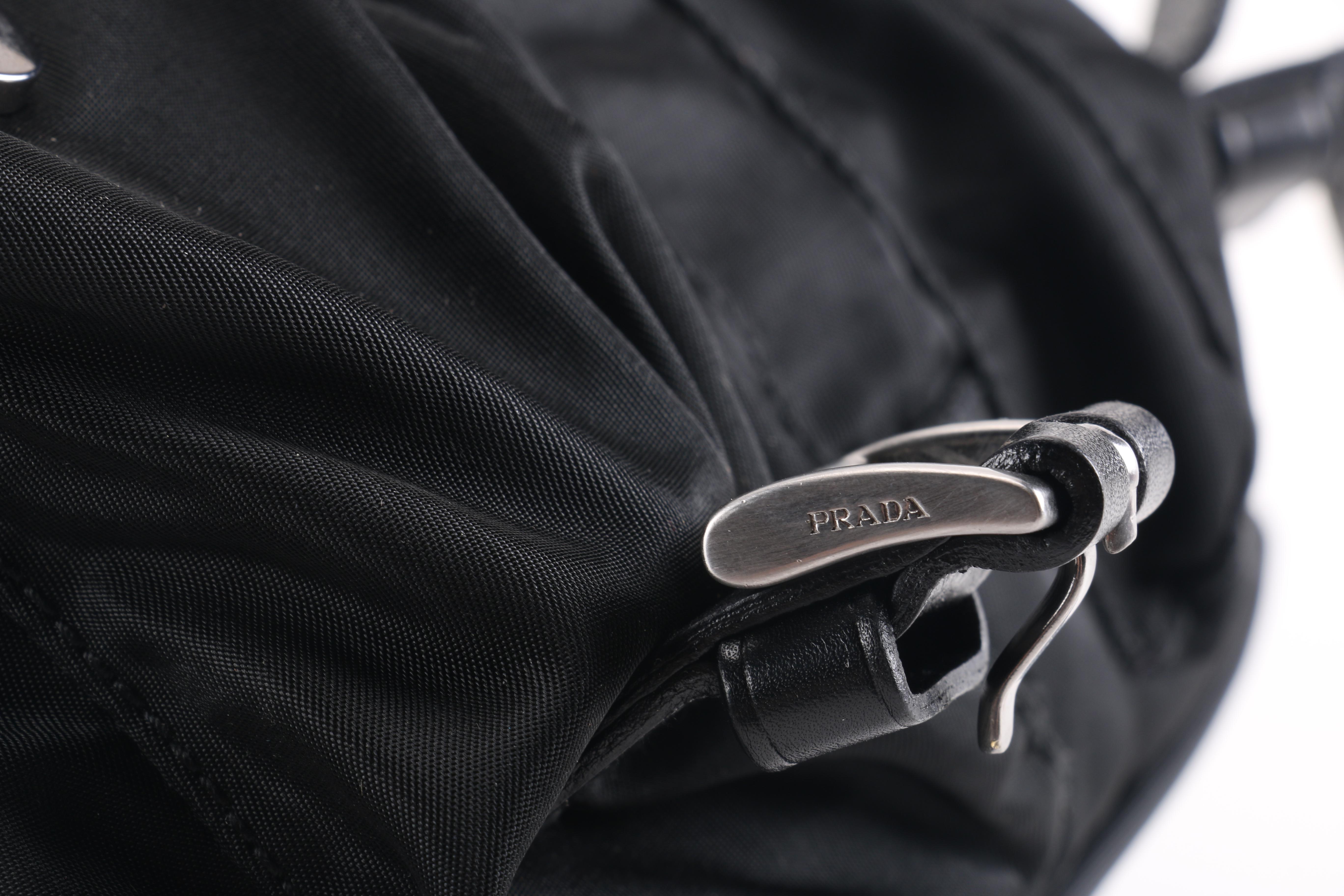 Prada Black Nylon and Leather Backpack