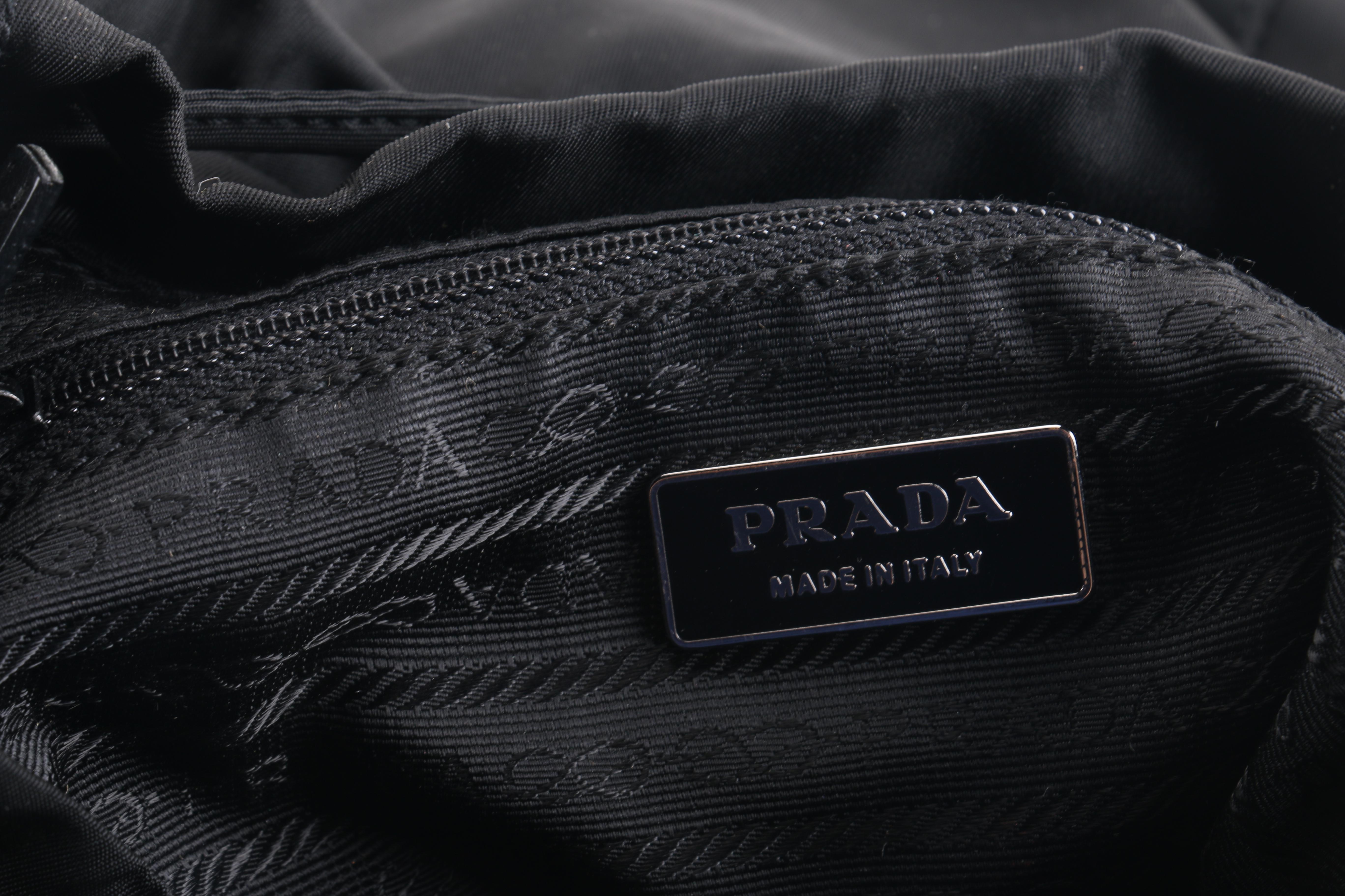 Prada Black Nylon and Leather Backpack