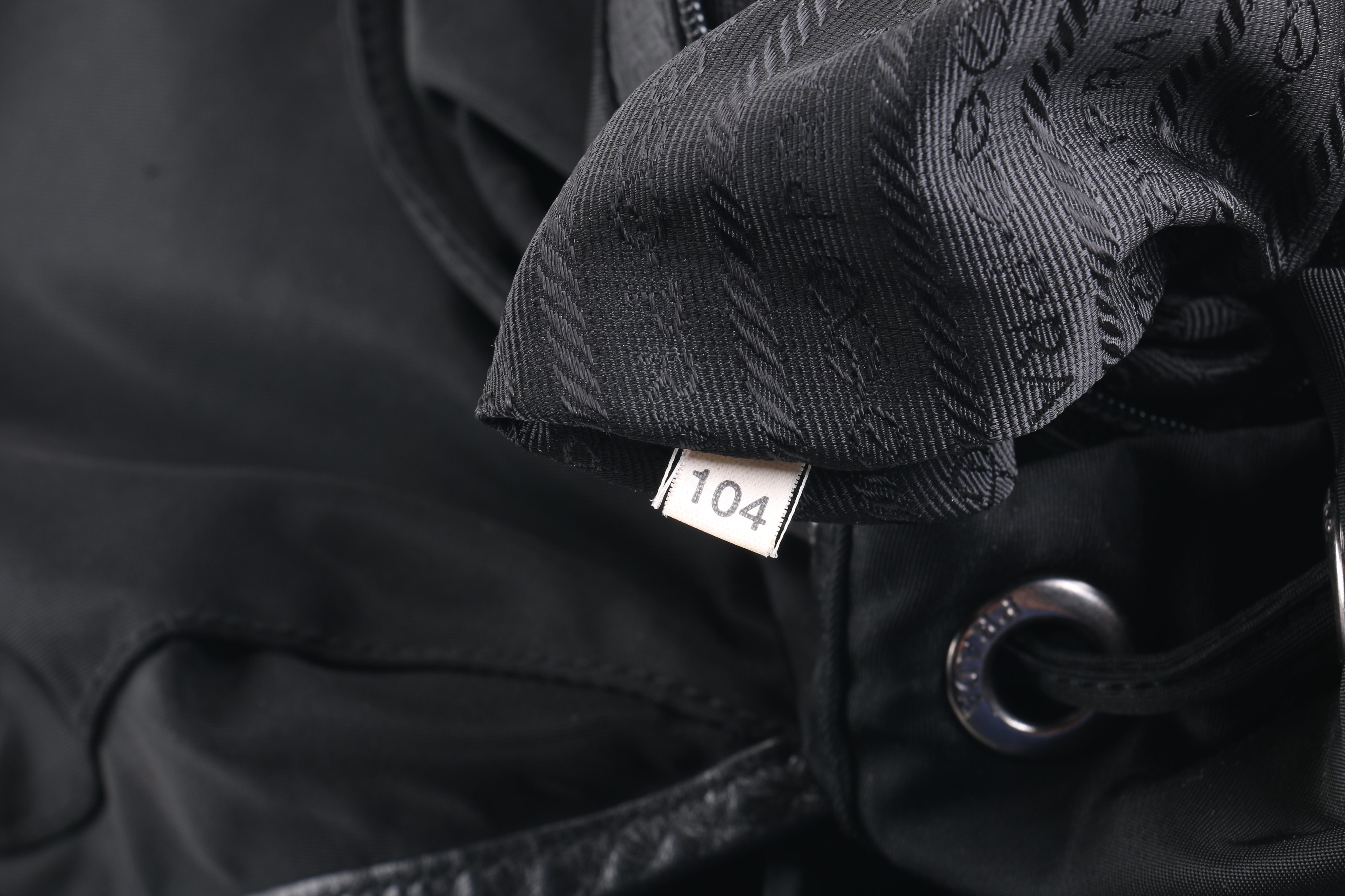 Prada Black Nylon and Leather Backpack