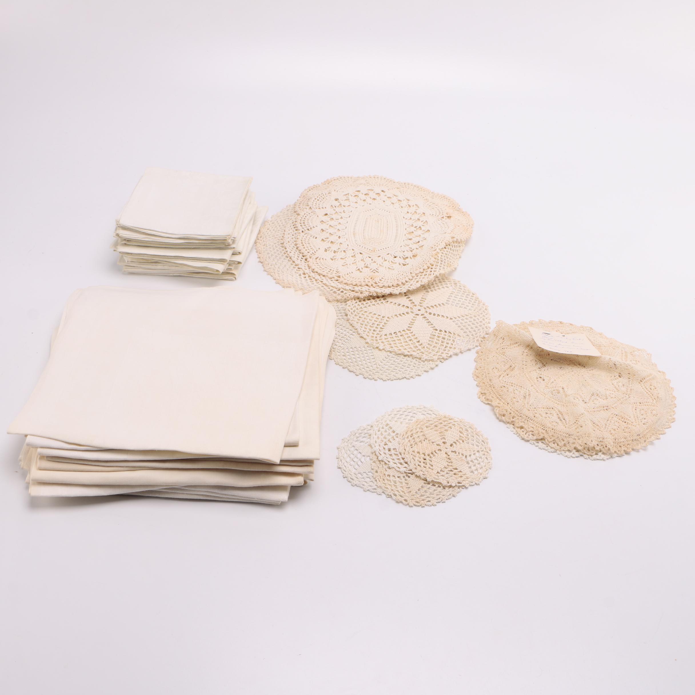 Collection of Linens and Doilies