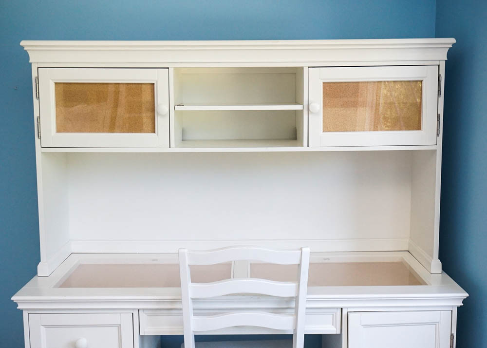 White Student Desk with Hutch and Chair by Pottery Barn