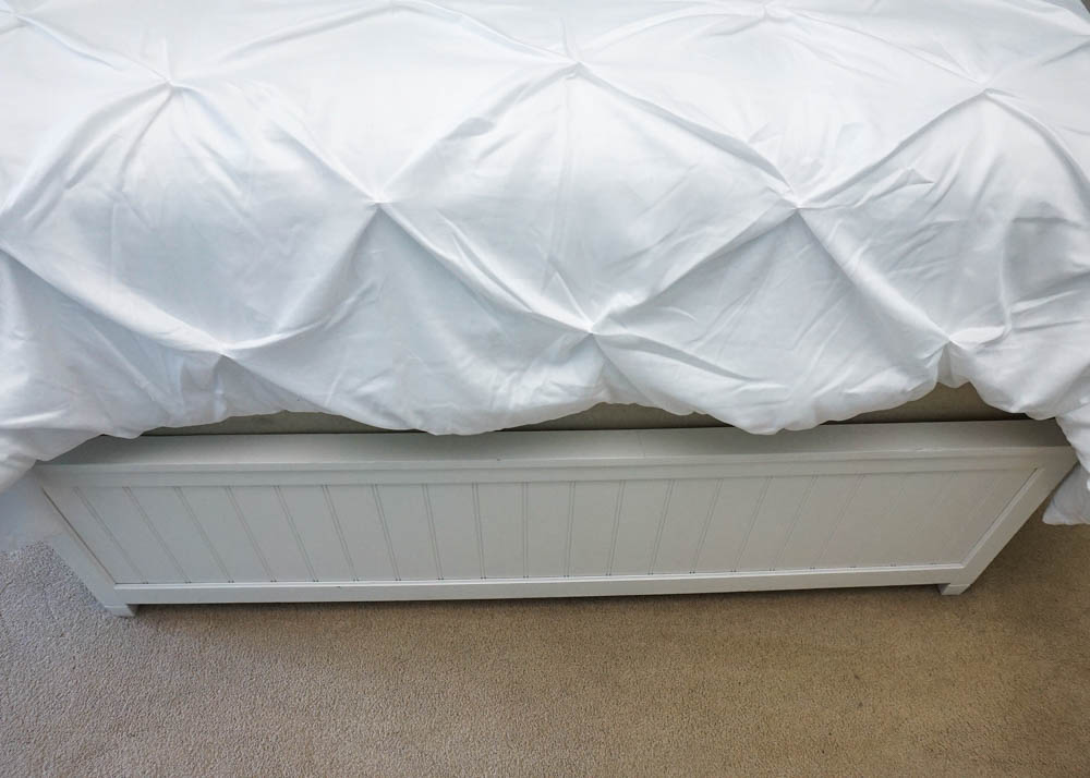 White Country Style Queen Size Storage Bed by Pottery Barn