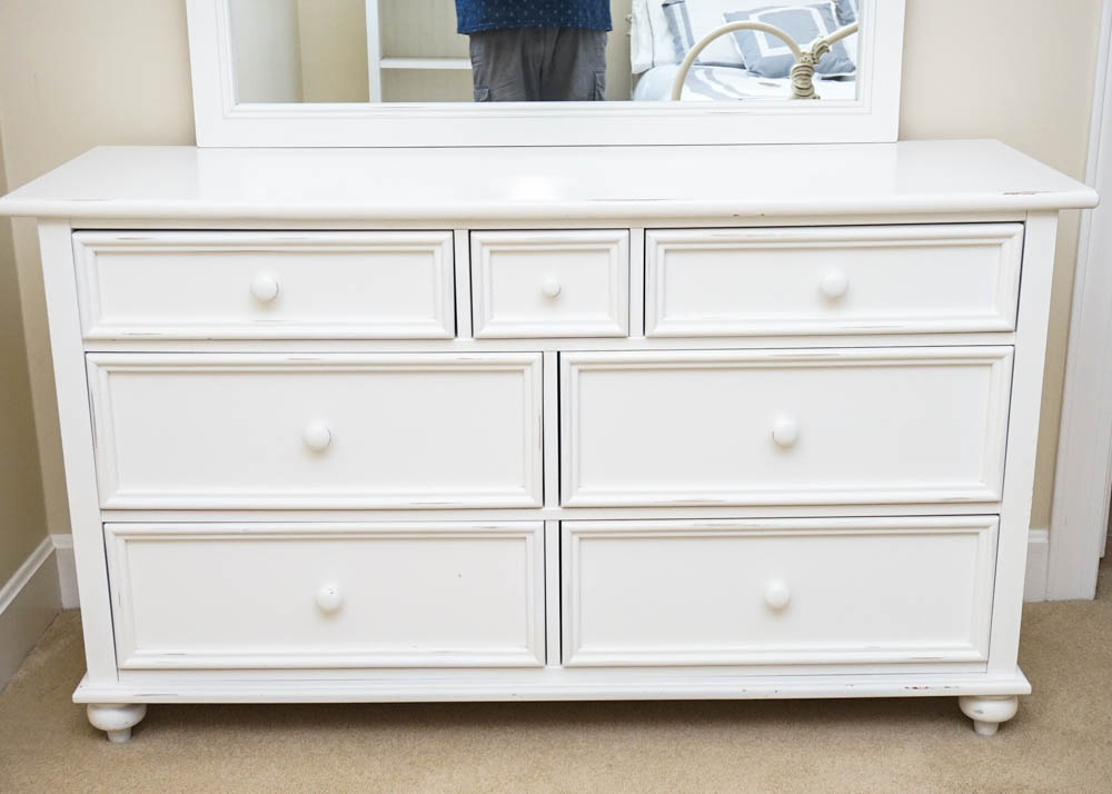 White Dresser With Mirror by Stanley Furniture