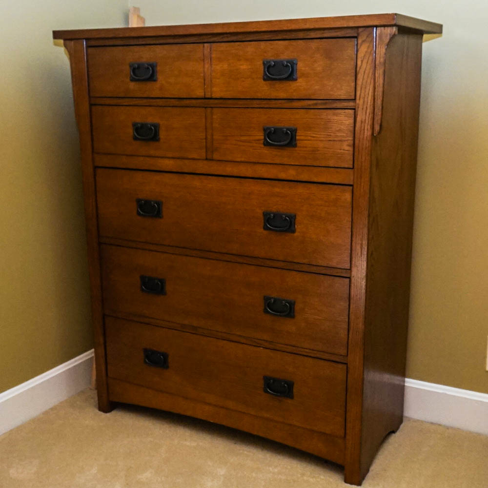 Mission Style Oak Chest of Drawers