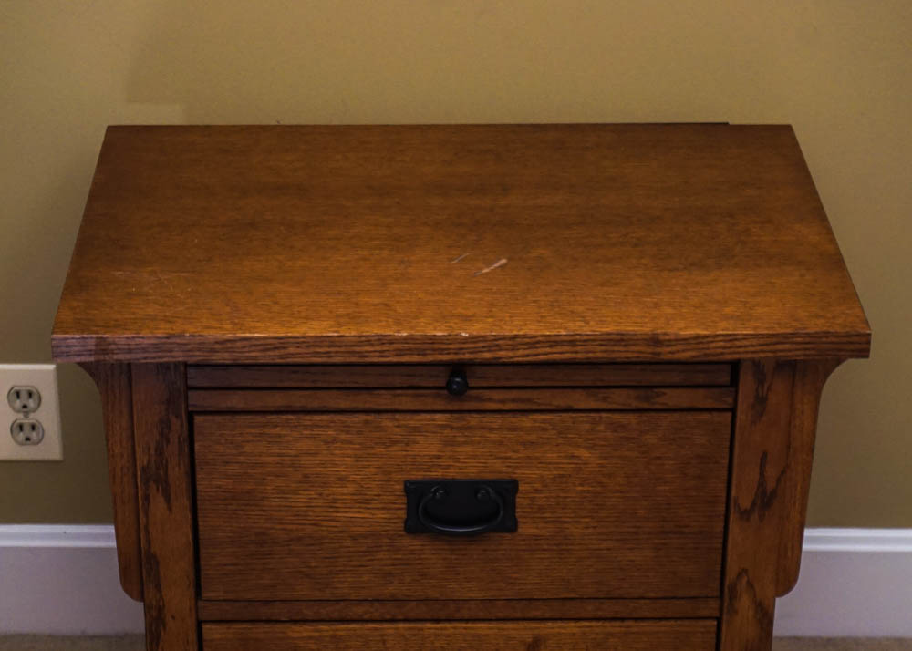 Oak Mission Style Nightstand