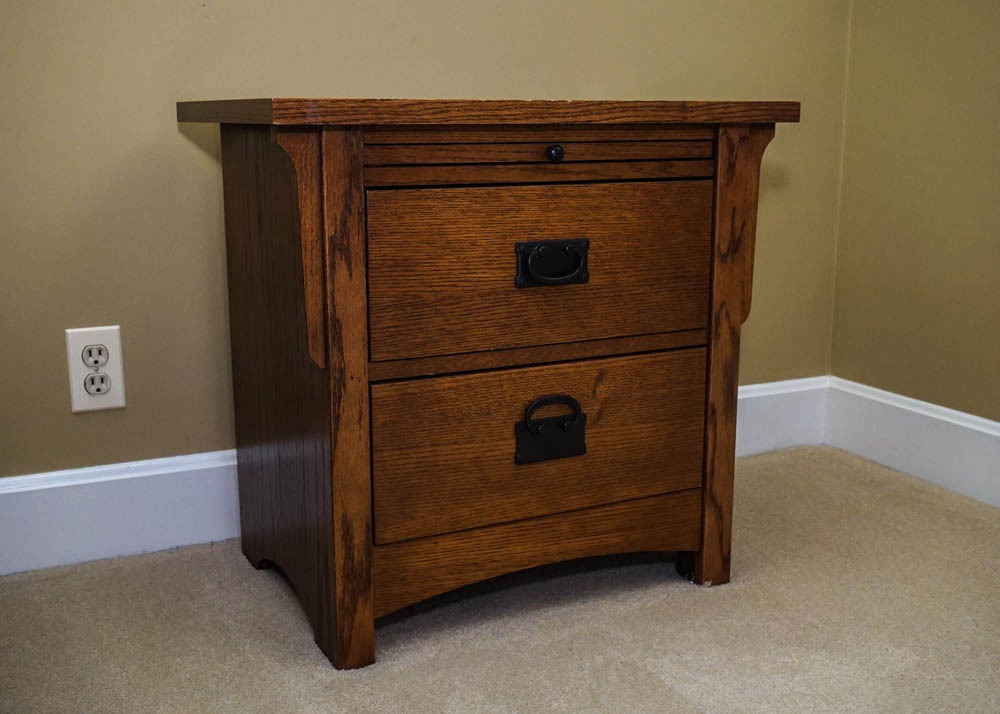 Oak Mission Style Nightstand