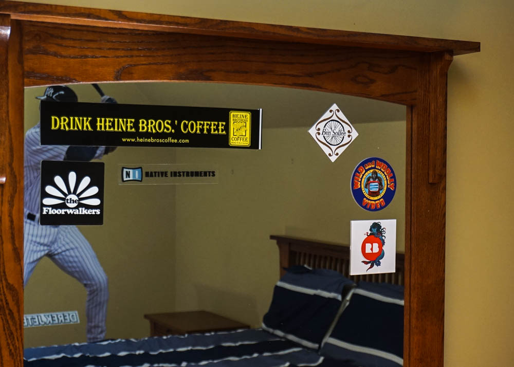 Oak Mission Style Chest of Drawers with Mirror