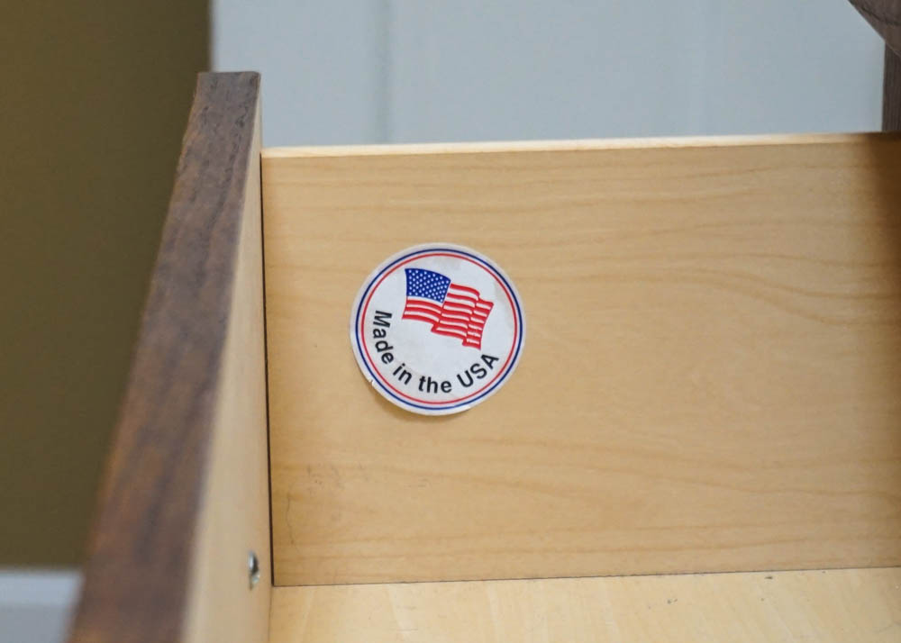 Oak Mission Style Chest of Drawers with Mirror
