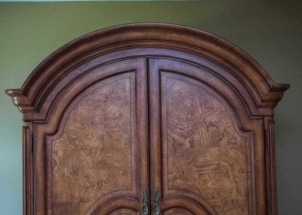 Burl Front Armoire by Thomasville